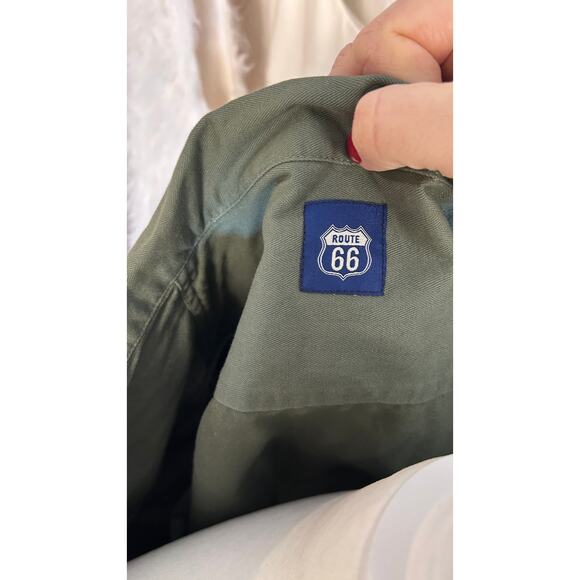 Route 66 Women's Size XL Olive Green Twill Utility Button Up Shirt #0093 - Picture 4 of 8